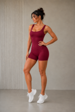 Enterizo Deportivo Push Up Espalda Cruzada - Borgoña Ref. 5585 - Imagen 4