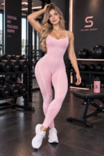 Enterizo Deportivo Seamless Push Up Power Sculpt - Rosa Ref 5600 - Imagen 5