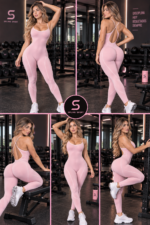 Enterizo Deportivo Seamless Push Up Power Sculpt - Rosa Ref 5600 - Imagen 7