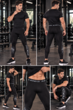 Leggings Lycra Deportivo Hombre PEIKOU - Negro Ref. 8055 - Imagen 5
