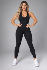 Enterizo Deportivo Push Up Seamless Espalda Descubierta - Negro Ref. 5570 - Imagen 2