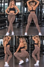Lycra Leggings Deportivo Transpirable Push Up - Marrón Ref. 1420 - Imagen 6