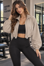 Chaqueta Deportiva Transpirable Corta - Caqui Ref. 6210 - Imagen 5