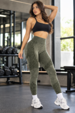 Lycra Leggings Deportivo Push Up - Verde Ref. 1580 - Imagen 2