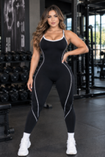 Enterizo Deportivo Seamless Push Up - Negro Ref. 5595 - Imagen 4