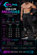 Leggings Lycra Deportivo Hombre PEIKOU - Negro Ref. 8055 - Imagen 6